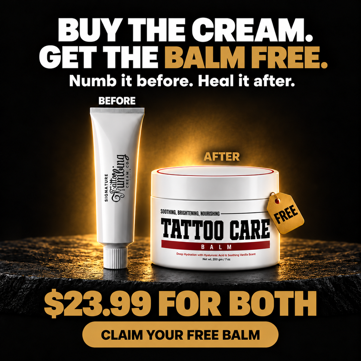 Signature Tattoo Numbing Cream + Tattoo Care Balm (DUO) - VALUE PACK